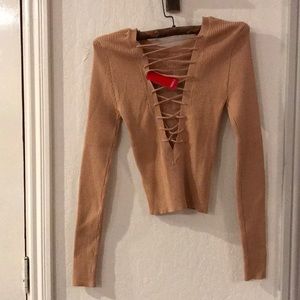 Forever 21 laceup back, substantial material NWT